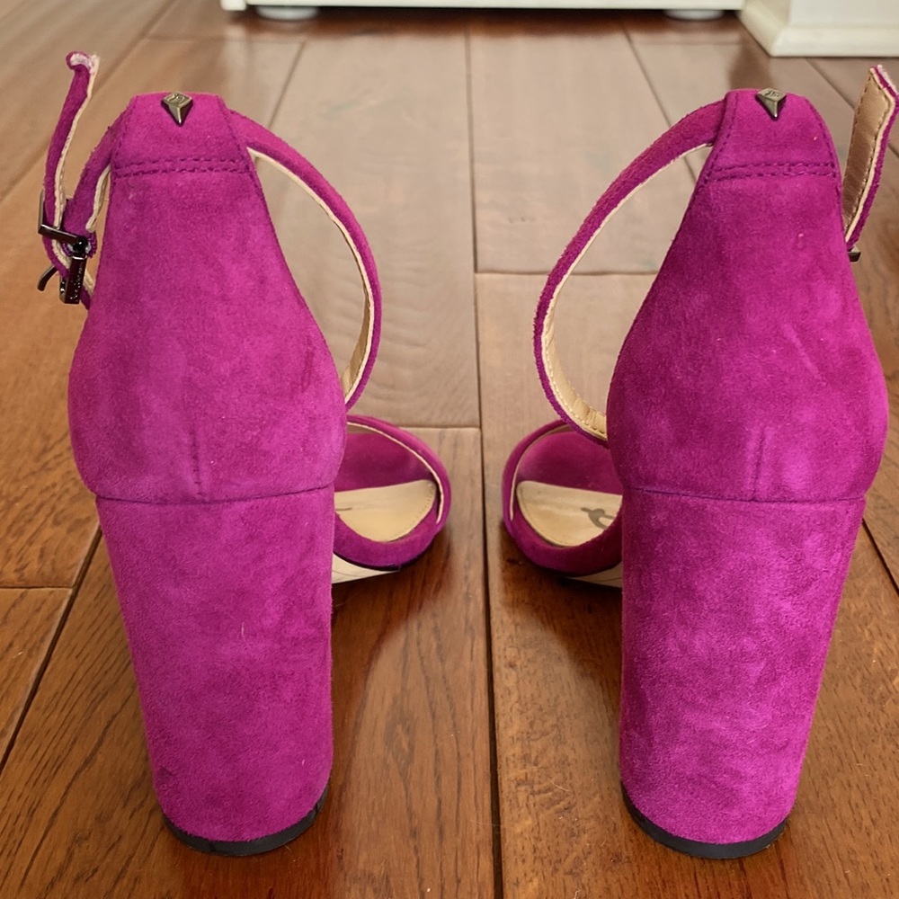 Sam Edelman hot pink suede sandals sz 6W - Picture 4 of 11